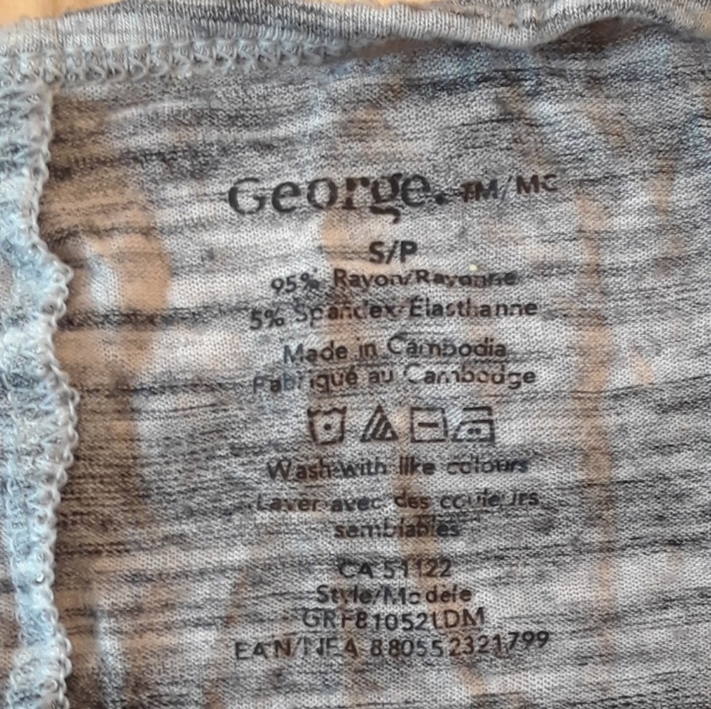 Grey George V-Neck T-Shirt - Picture 2 of 2